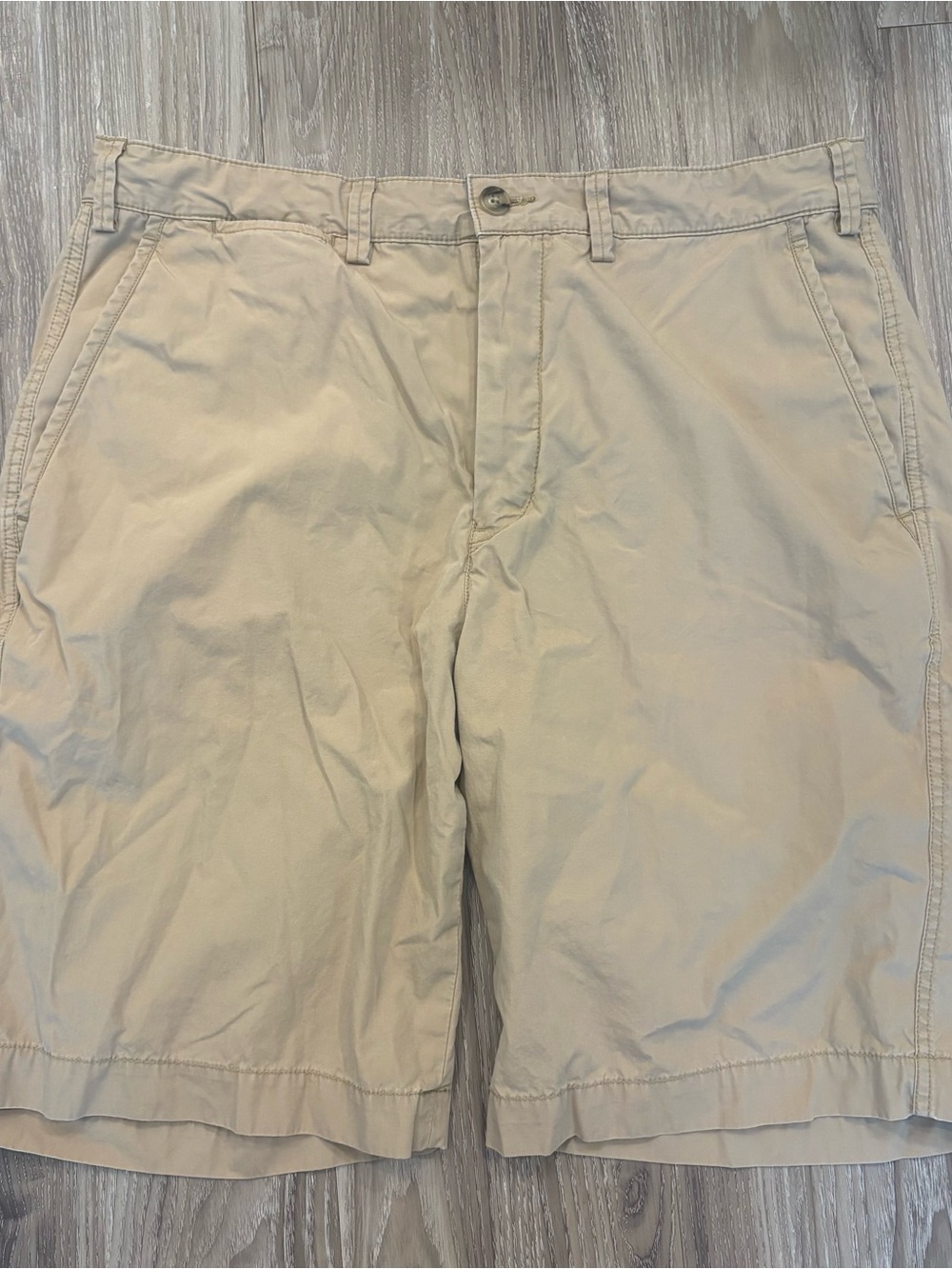 Polo by Ralph Lauren Beige Cotton Flat-Front Men's Shorts